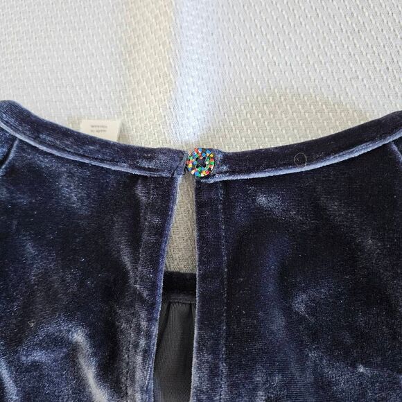 Crewcuts Girls Blue Velvet Holiday Dress Size Medium - Picture 4 of 4